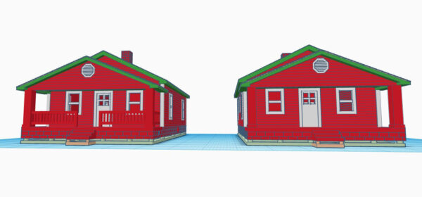 N Scale Houses Set of 2 N6011 - Image 2