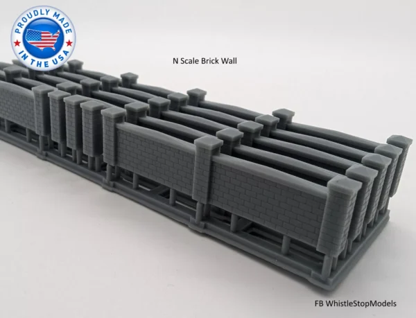 HO Scale Brick Wall Fence