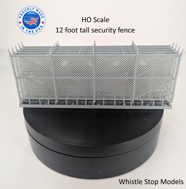 HO Scale 12ft Security Fence