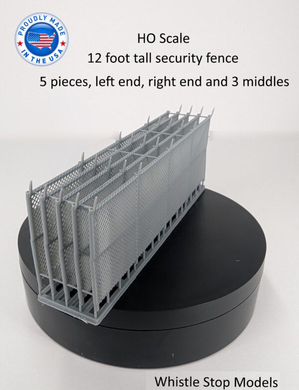 HO Scale 12ft Security Fence - Image 2