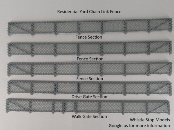 N-Scale 4ft Residential Chainlink Fence