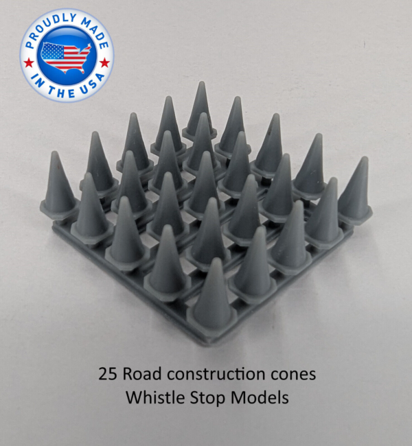 25 HO Scale Road Cones - Image 3