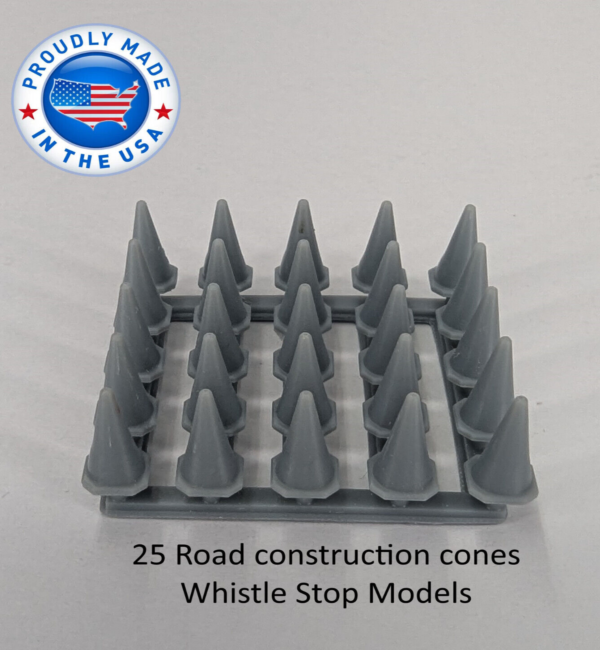 25 N Scale Road Cones