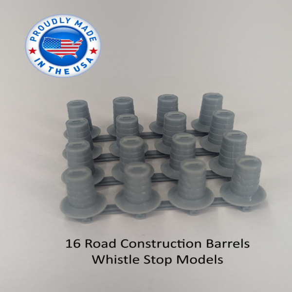 25 HO Scale Road Construction Barrels