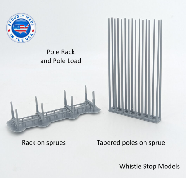Z Scale Rack and Poles Car Load - Image 4