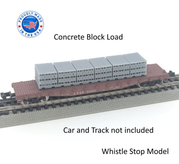 N Scale Concrete Block Car Load