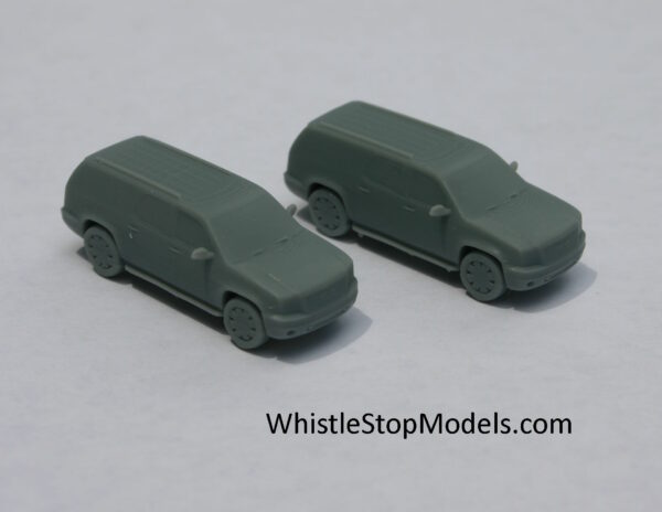 N Scale Set of 2 GMC Yukons, 2000s model