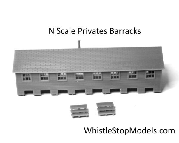 N Scale WW2 Army Barracks - Image 3