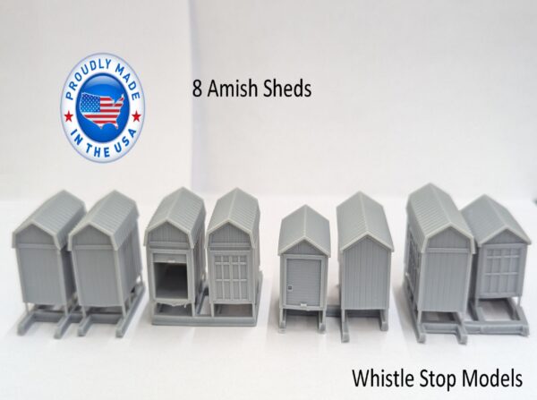 Z Scale Set of 8 Amish Sheds 1 Z6000 - Image 3