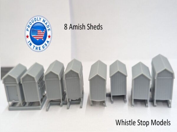 Z Scale Set of 8 Amish Sheds 1 Z6000 - Image 4