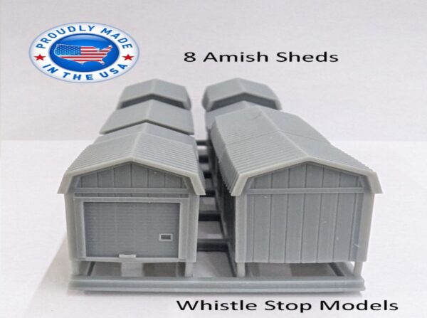Z Scale Set of 8 Amish Sheds 1 Z6000 - Image 5