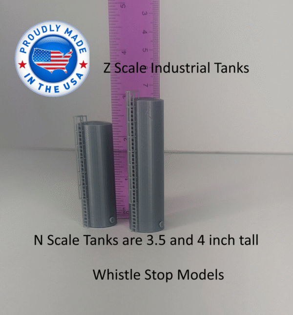 Z Scale set of 2 Industrial Tanks Z7005 - Image 2
