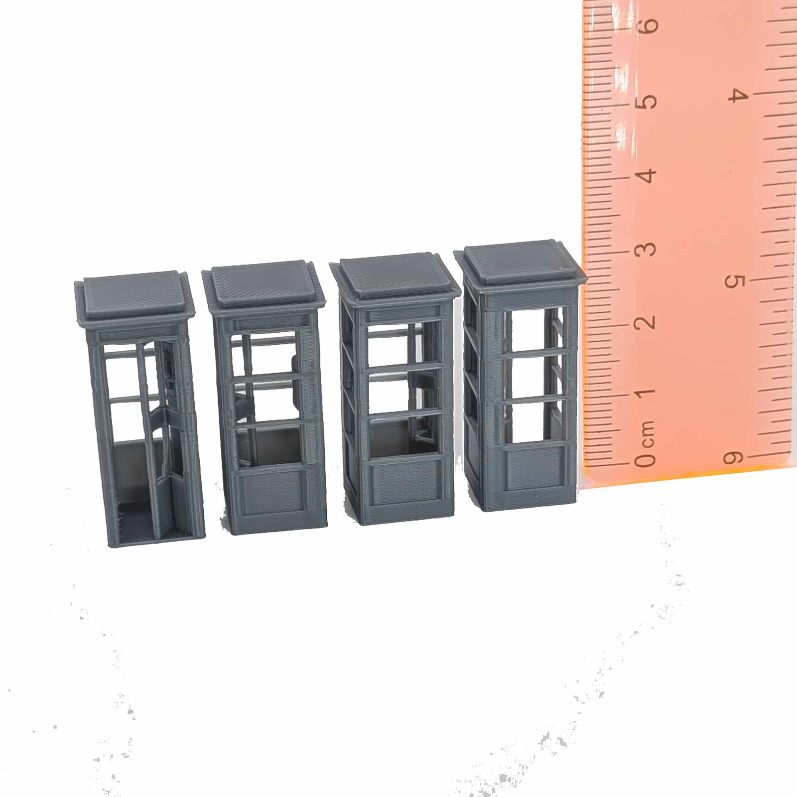 S-Scale | 1:64 | Telephone Booths (set of 4) | Whistle Stop Models - Image 3